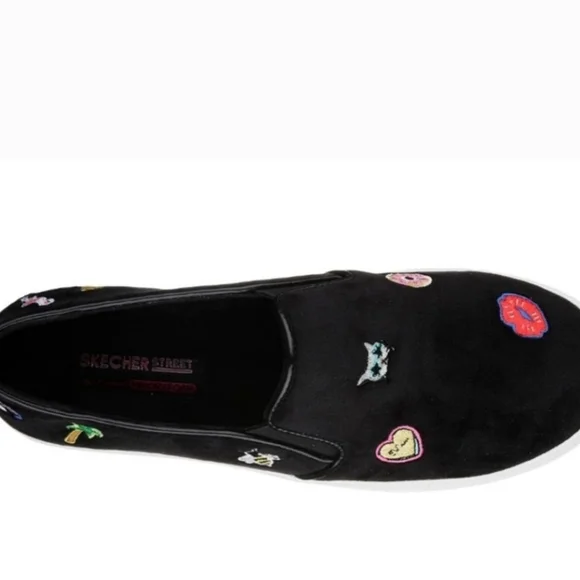 Skechers Kids' Black Slip-On Sneakers with Fun Patches - Picture 7 of 8